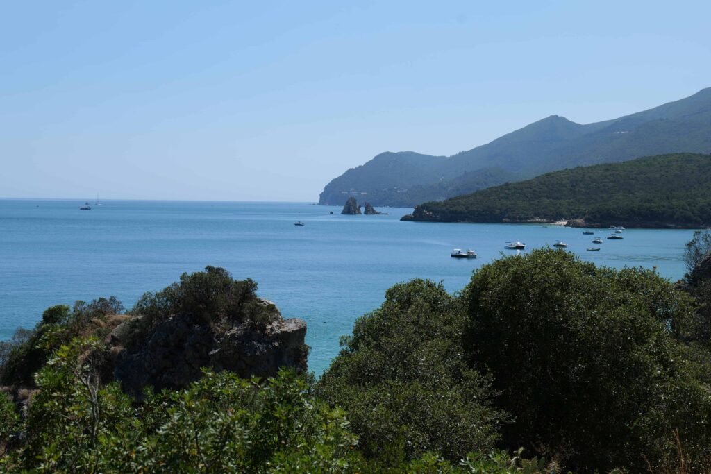 Exploring incredible coast of Arrábida Natural Park on my 10 day Portugal itinerary!