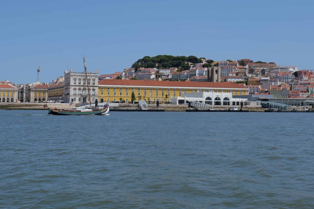 Seeing the Lisbon skyline from the water!