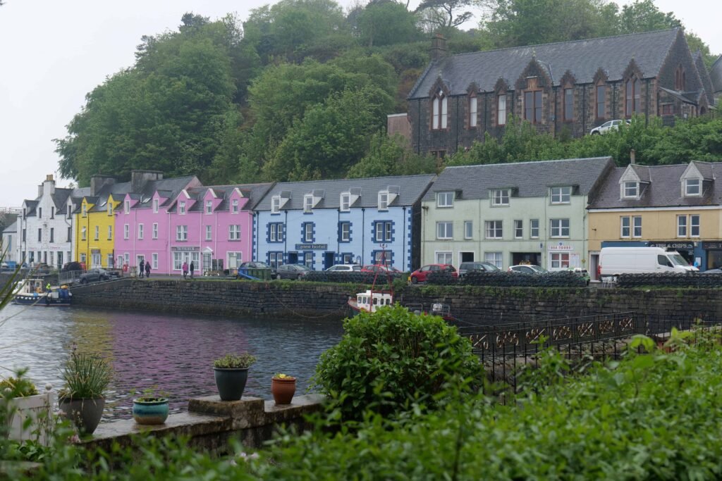 The colourful waterfront of Portree