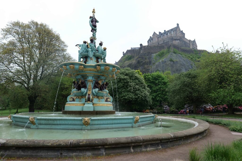 Princes Street Gardens are one of my favourite spots to see Edinburgh Castle!