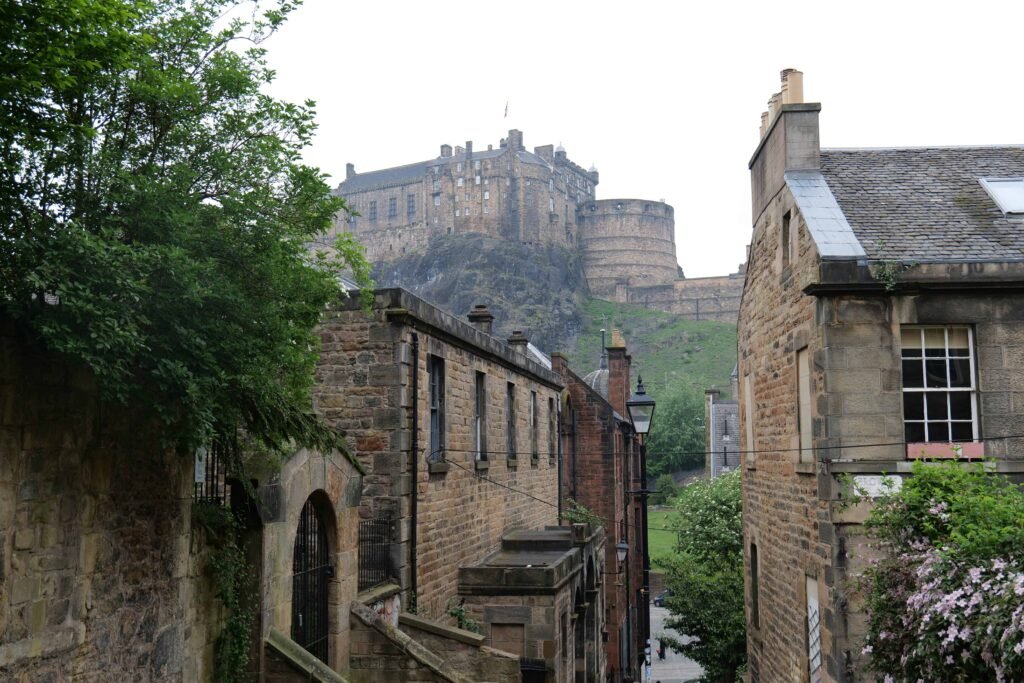 Edinburgh Castle looms over the city!