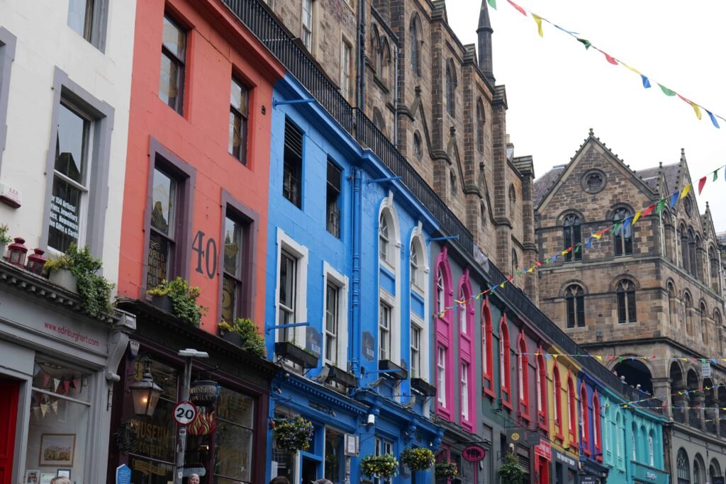 Colourful Victoria Street, Edinburgh