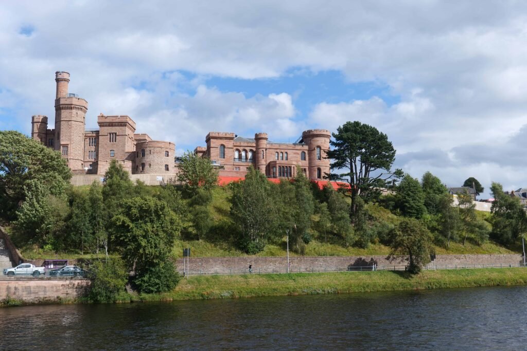 The view of Inverness Castle from the opposite bank of the River Ness!
